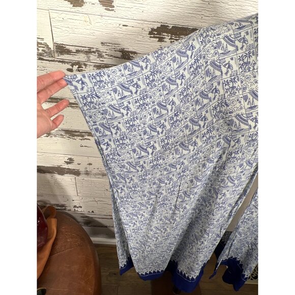 CABI Beach Club Swim Cover Up Kimono Blue OS #5988 - Picture 4 of 9